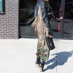 Leather Fringe Jacket.